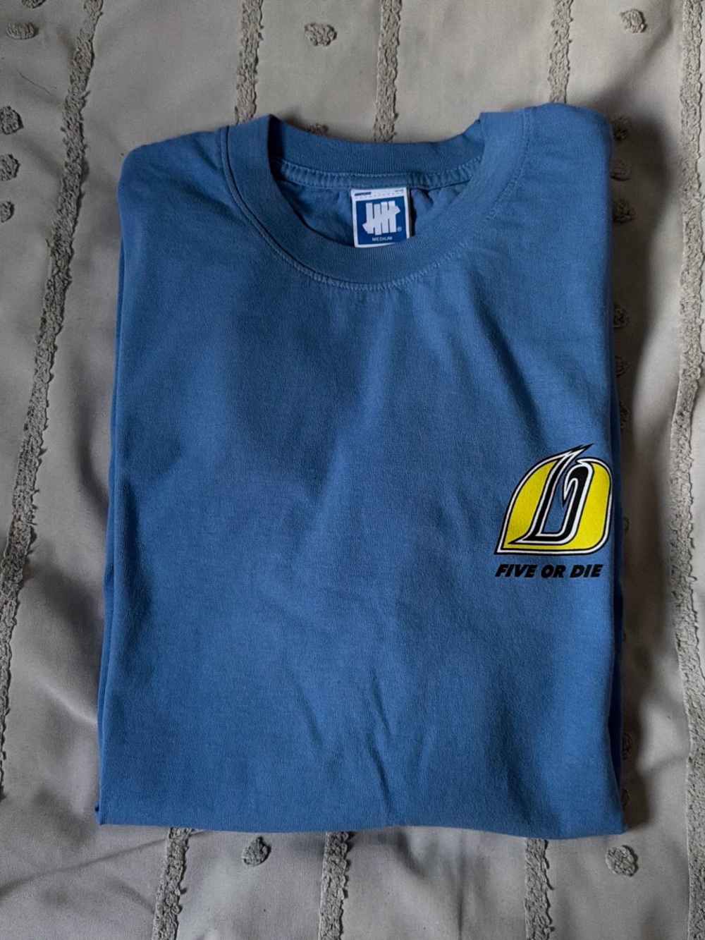 Undefeated Blue 'Five or Die' Short Sleeve Graphic Tee